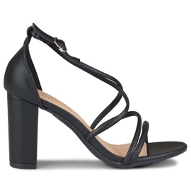 Black women's sandals on the Isan post