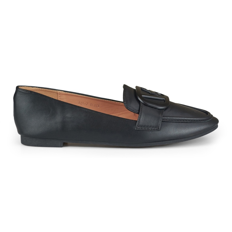 Women's black shoes made of eco-leather
