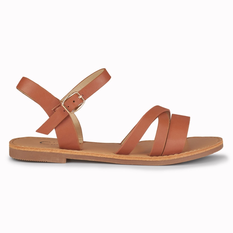Violet women's brown flat sandals Violet women's brown flat sandals