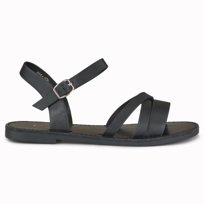 Violet women's flat black sandals Violet women's flat black sandals