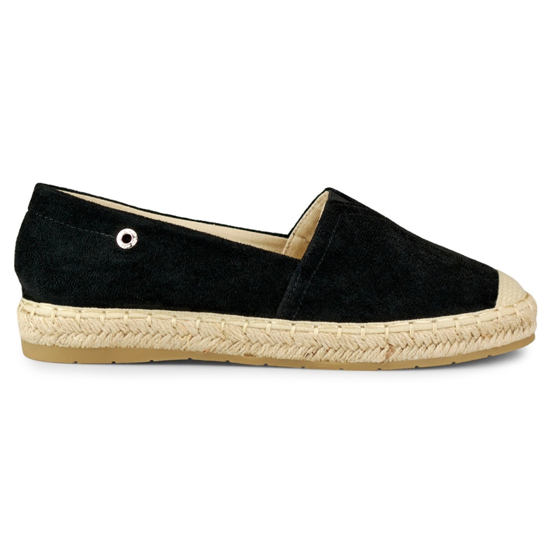 Women's suede black espadrilles
