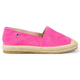 Women's pink suede espadrilles