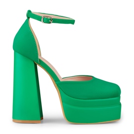 Libby's green high heel sandals