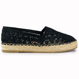 Women's lace black espadrilles Women's lace black espadrilles