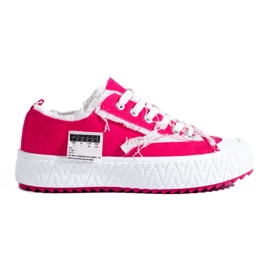 Shelovet fuchsia platform sneakers pink Shelovet fuchsia platform sneakers pink