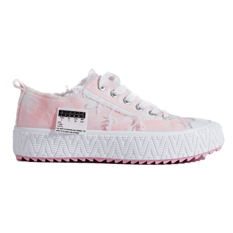 Shelovet pink platform sneakers