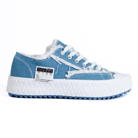 Women's sneakers on the platform Denim Shelovet blue Women's sneakers on the platform Denim Shelovet blue