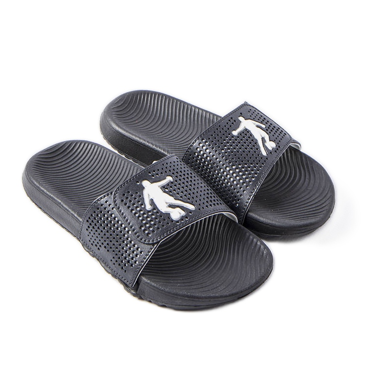Children's black rubber slippers from Athens