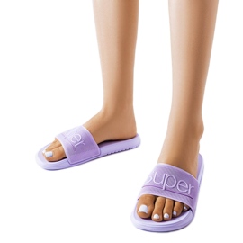 Purple rubber slippers from Azelio
