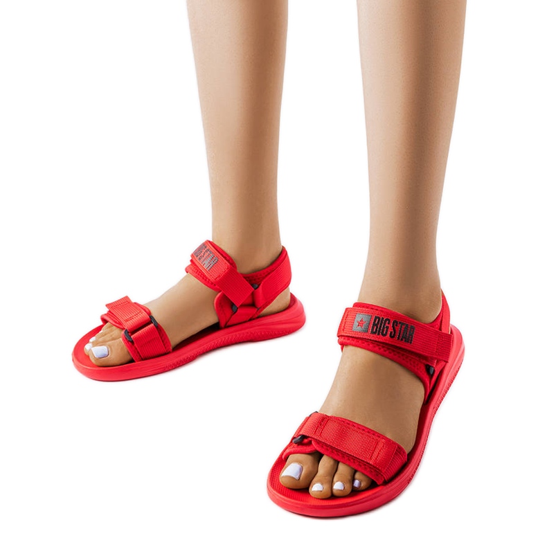 Red sport sandals Big Star HH274A027