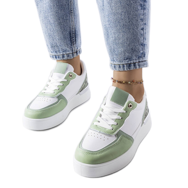 Green sneakers on the Tooele platform Green sneakers on the Tooele platform