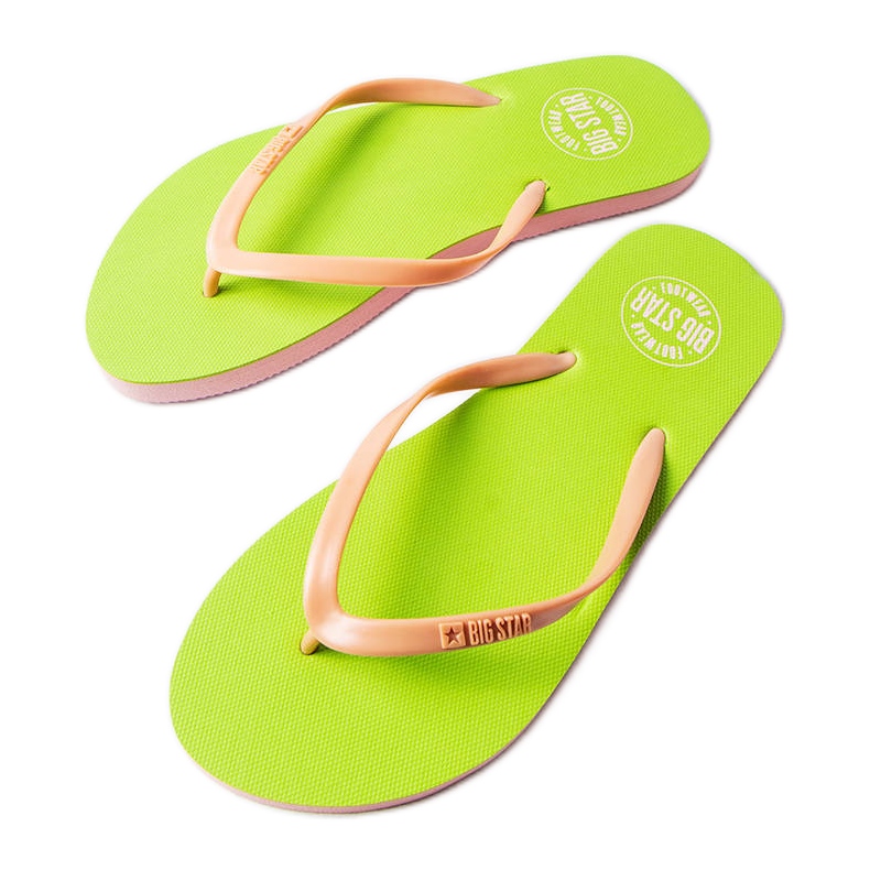 Green and pink flip-flops Big Star FF274A330 Green and pink flip-flops Big Star FF274A330
