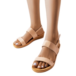 Beige wedge sandals from Grottazzolina