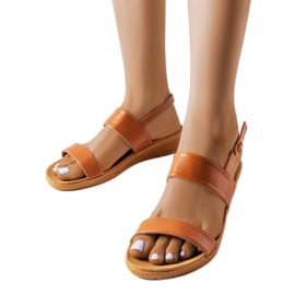 Brown wedge sandals from Grottazzolina