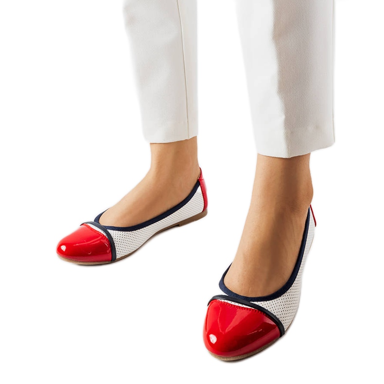 Red and white ballerinas from Colombo