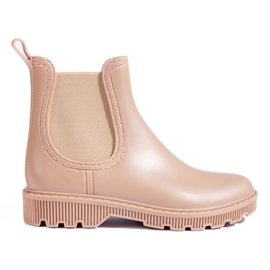 Short beige wellies from Shelovet Short beige wellies from Shelovet