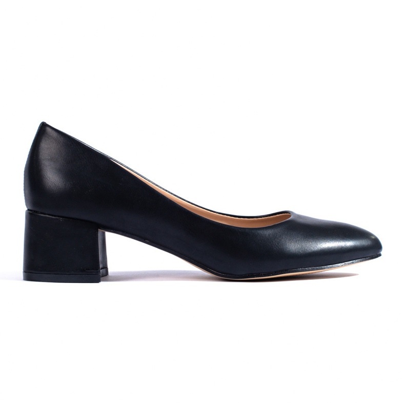 Classic women's black Shelovet low heel pumps