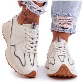 FJ1 Women's Sport Shoes Beige Faro white