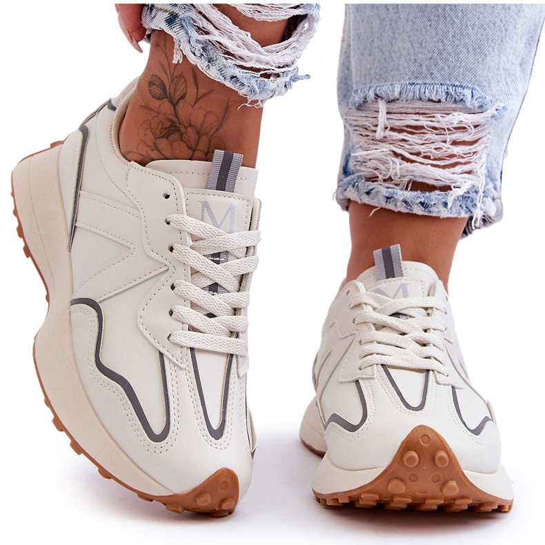 FJ1 Women's Sport Shoes Beige Faro white