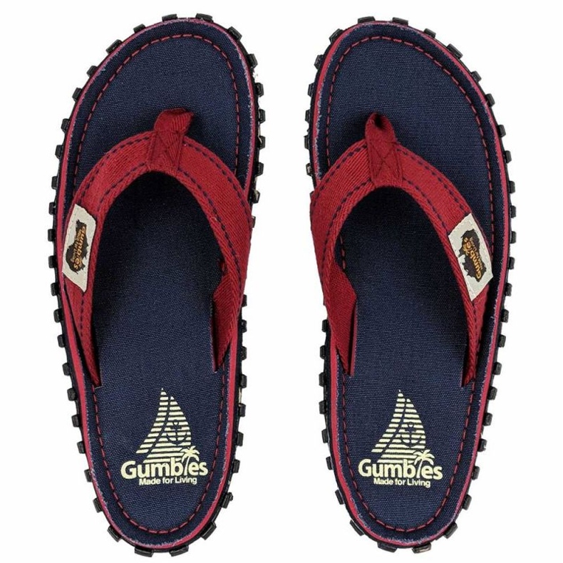 Gumbies Islander Navy Coast Flip Flops 708210945547 red