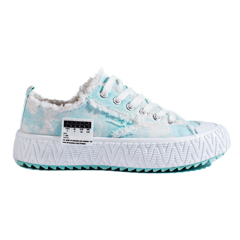 Sneakers on a thick platform blue Shelovet