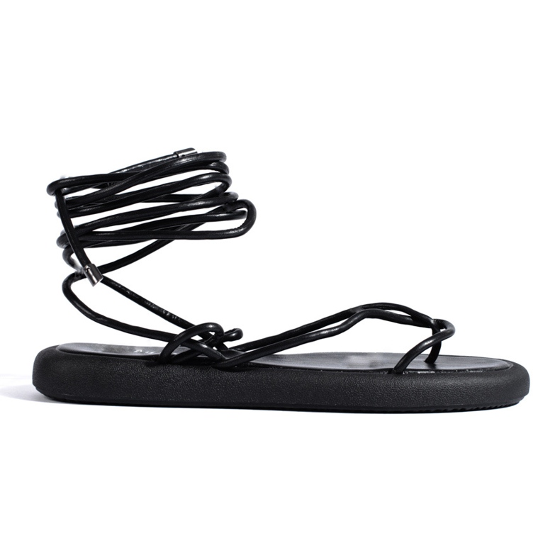 Shelovet women's black lace-up sandals Shelovet women's black lace-up sandals