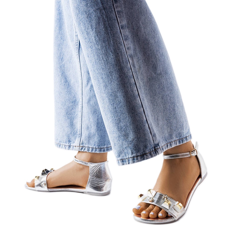Silver decorative Riverdale sandals