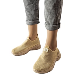 Dark beige textile sneakers from Aaron Dark beige textile sneakers from Aaron