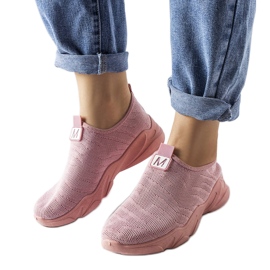 Pink textile sneakers from Aaron