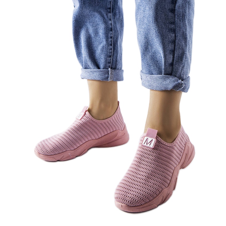 Pink slip-on sneakers from Azalee