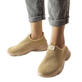 Dark beige slip-on sneakers from Azalee