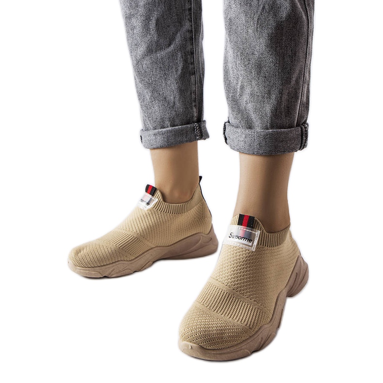 Dark beige slip-on sneakers from Greco Dark beige slip-on sneakers from Greco