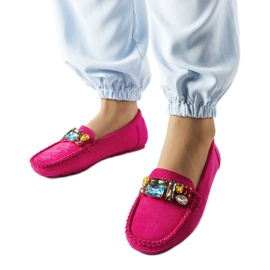 Pink loafers with a leather sole from Bertrand
