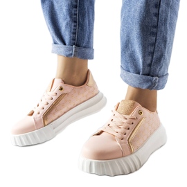 Pink platform sneakers from Giuseppe