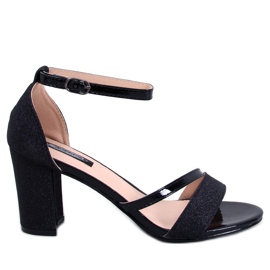 Angelina Black heeled sandals