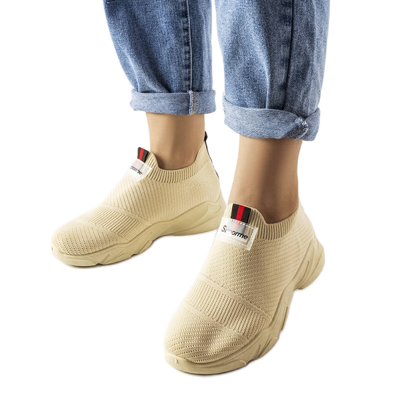 Beige slip-on sneakers from Greco Beige slip-on sneakers from Greco