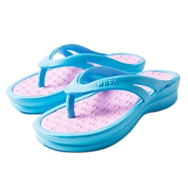 Blue light flip flops from Isla