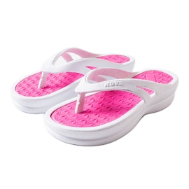Isla light white flip-flops