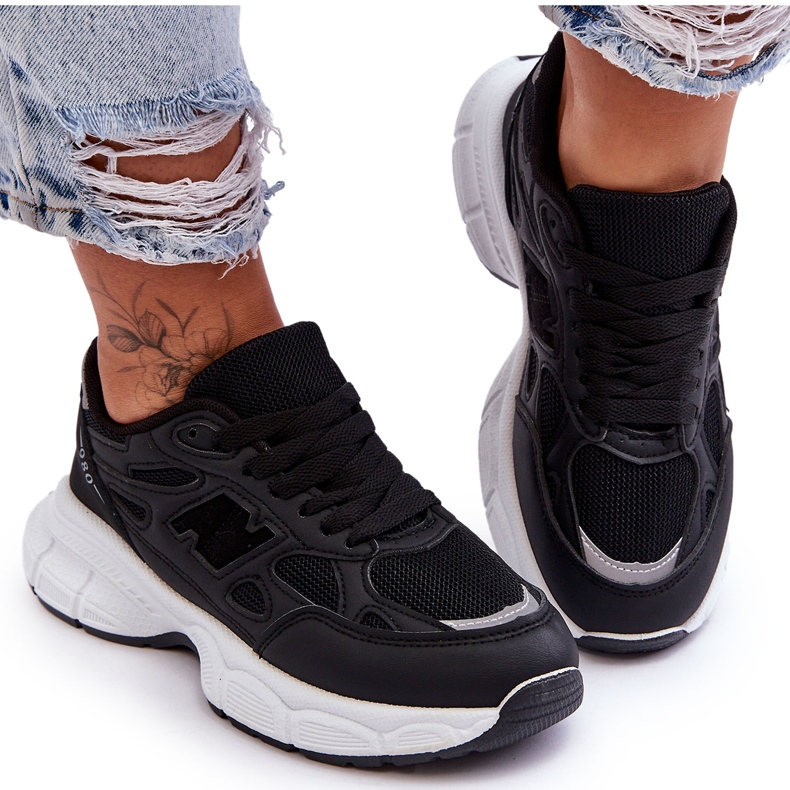 FG2 Fashionable Women's Sports Shoes With Mesh Black Venice