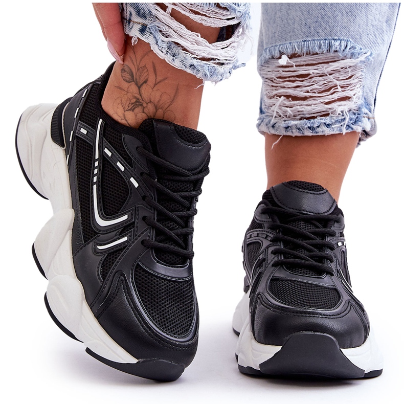 FG2 Women's Sport Shoes Sneakers Black Feluci