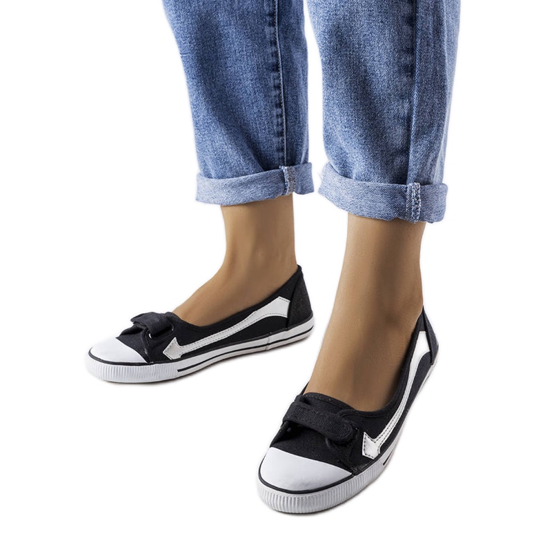 Black textile sneakers from Winifred