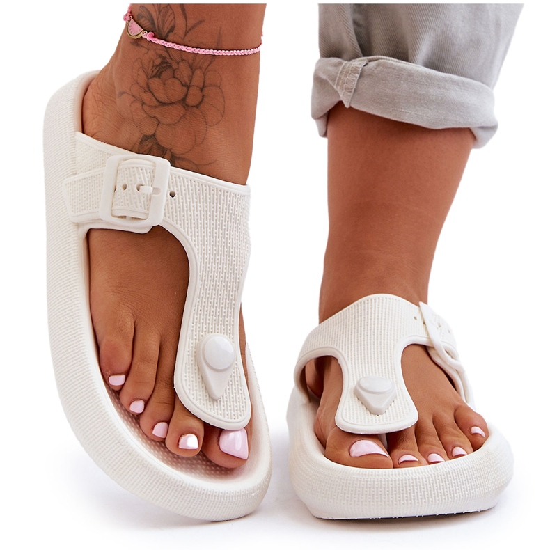 Women's Foam Flip Flops White Apollo
