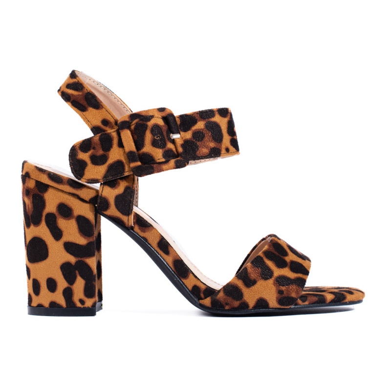 Shelovet leopard print sandals brown Shelovet leopard print sandals brown