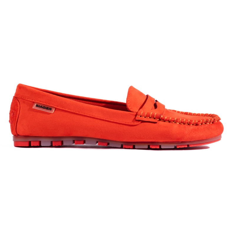 Women's orange suede loafers from Shelovet
