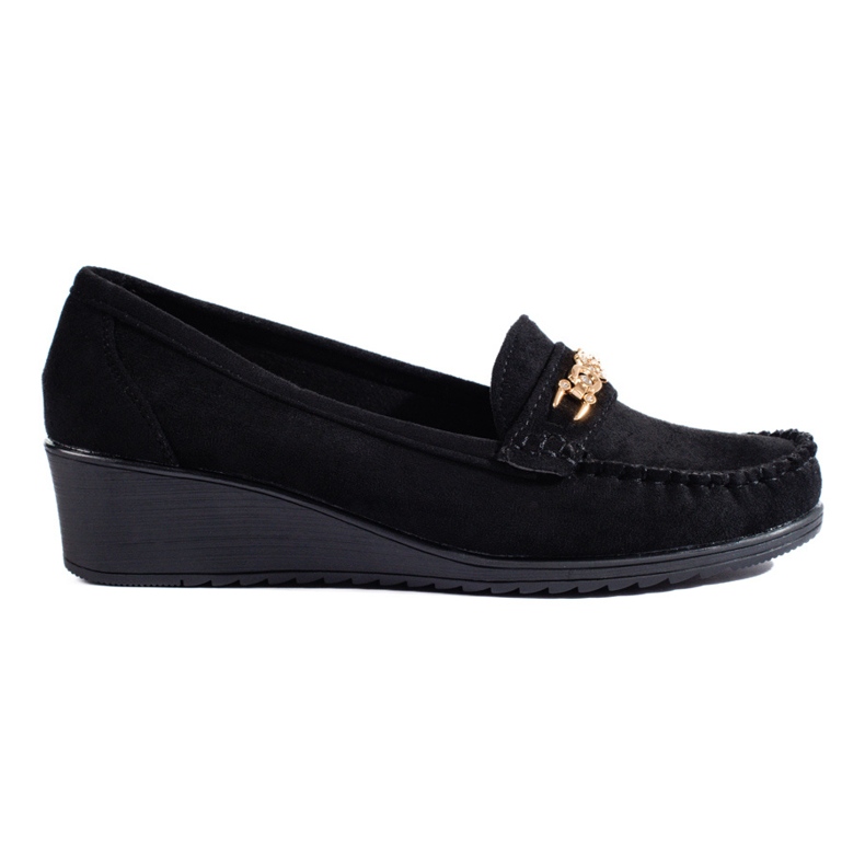 Black suede wedge shoes from Shelovet