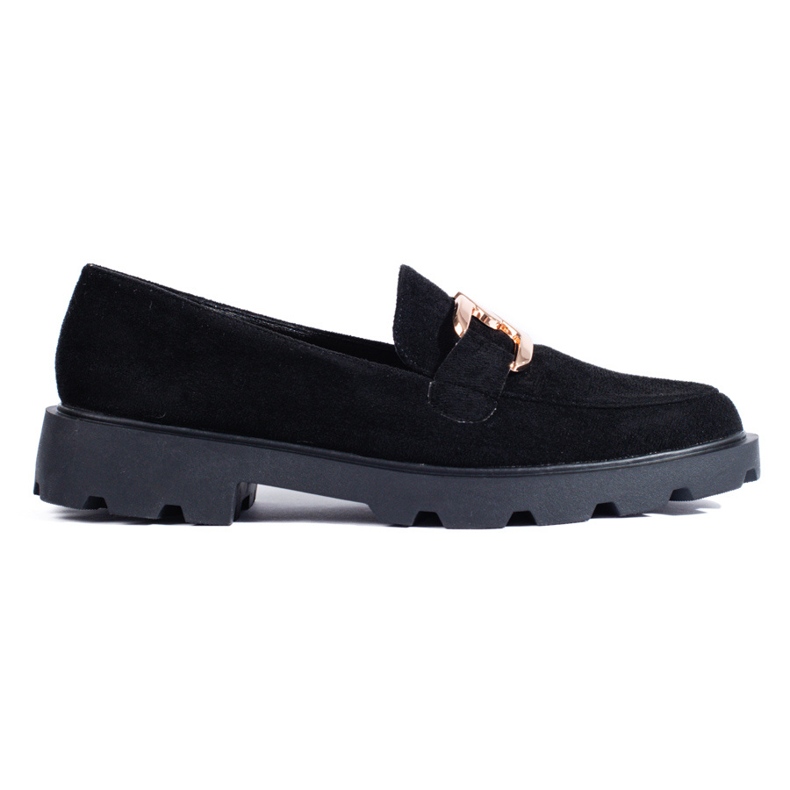Black suede boots with a chain from Shelovet