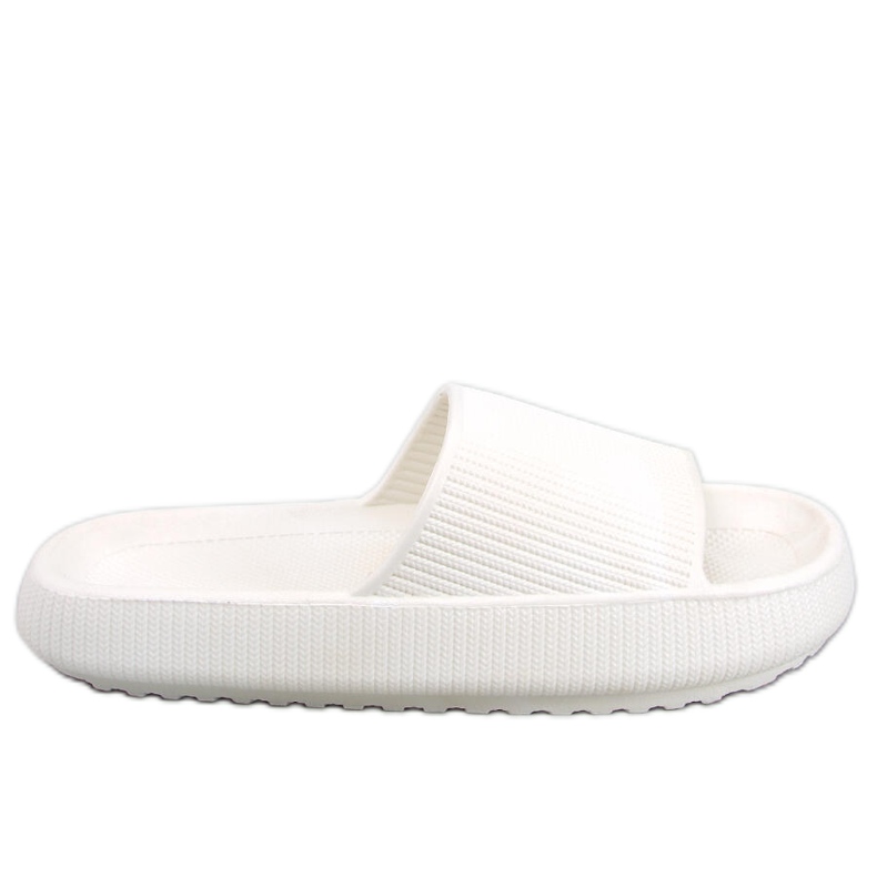 Yang White cushion slippers