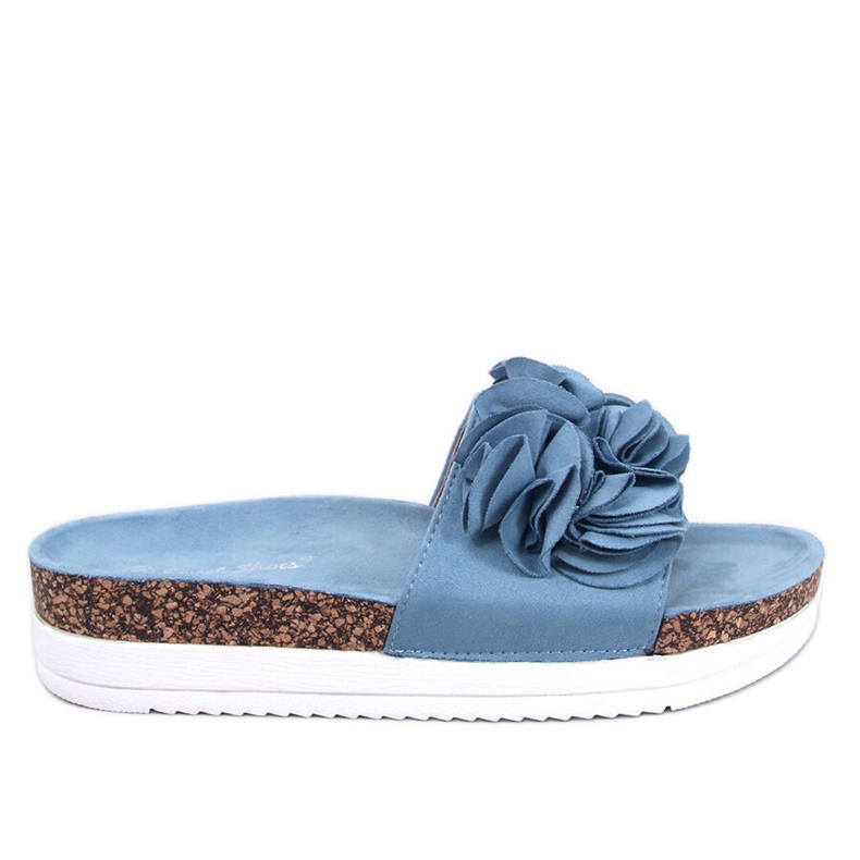 Rizzo Blue Flower Slippers