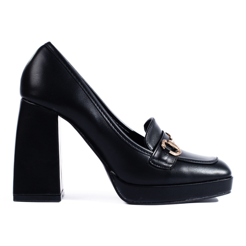 Shelovet black block heel pumps