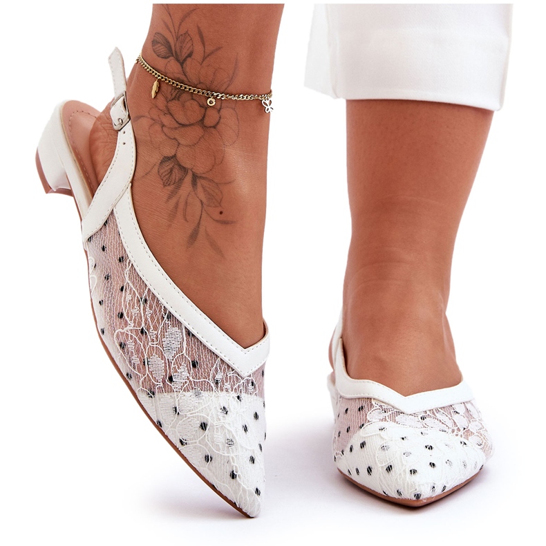 PG1 Women's Polka Dot Ballerinas White Adore PG1 Women's Polka Dot Ballerinas White Adore